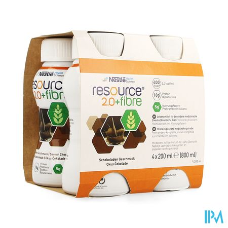 Resource 2.0 Fibre Chocolade 4x200ml 12209495