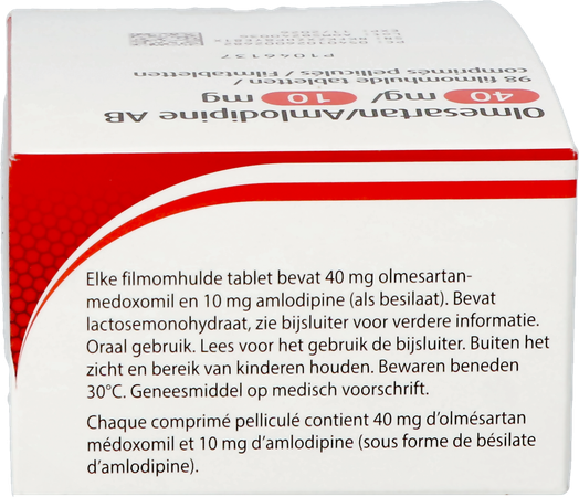 Olmesartan Amlodipine Ab 40/10mg Filmomh Tabl 98 4