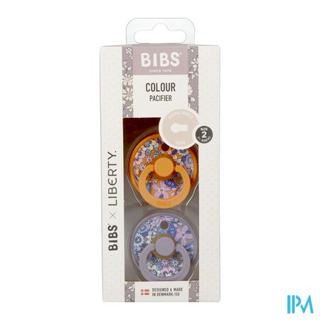 Bibs 2 Fopspeen Duo Liberty Garden Blossom Pumpk.2 4