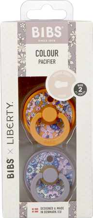 Bibs 2 Fopspeen Duo Liberty Garden Blossom Pumpk.2 4