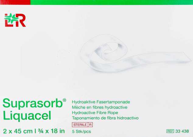 Suprasorb Liquacel Verband 2x45cm 5 33438-1800 2
