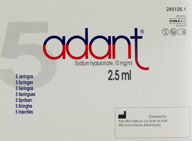 Adant Sol 1% Inj Intra Articul. 5x2,5ml/3ml Serin. 2