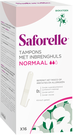 Saforelle Tampons Inbrenghuls Normaal 16 3