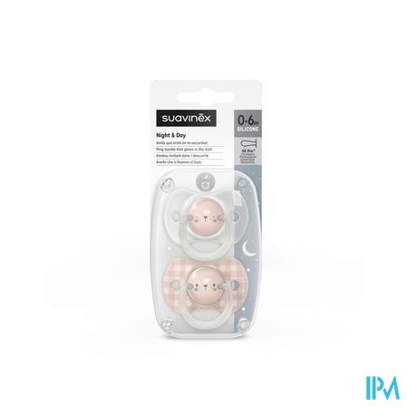 Suavinex N&d Soother Sili.rev.0-6m Rabbit Pk Duo