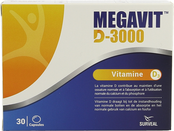 Megavit D-3000 Caps 30 1