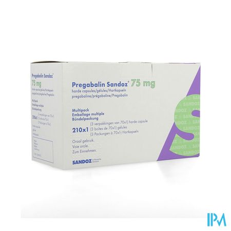 Pregabaline Sandoz 75mg Caps Dur 210