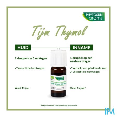 Phytosun Tijm Thymol Fr-bio-01 10ml 5