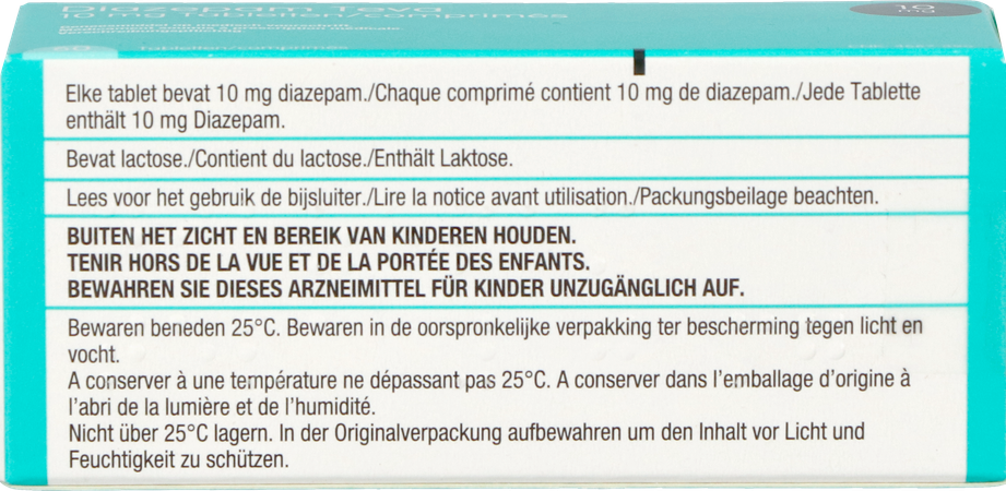 Diazepam Teva Pi Pharma 10mg Tabl 30 Pip 5