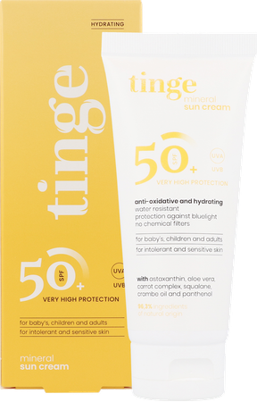 Tinge Minerale Zonnecreme Spf50+ Tube 100ml 3