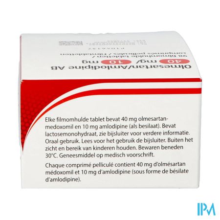 Olmesartan Amlodipine Ab 40/10mg Filmomh Tabl 98 1