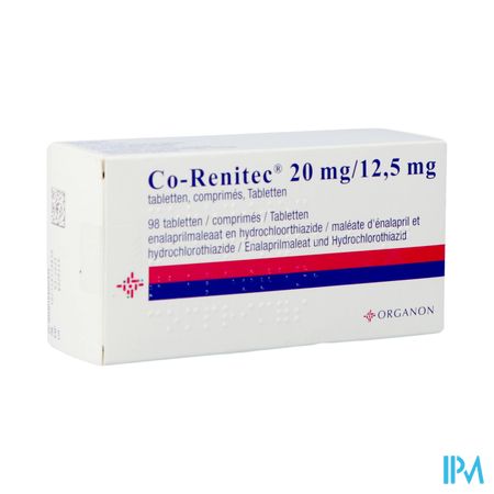 Co Renitec Comp 98 X 20mg/12,5mg