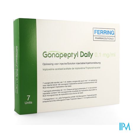 Gonapeptyl Daily 0,1mg/ml Opl Inj Voorgev.spuit 7