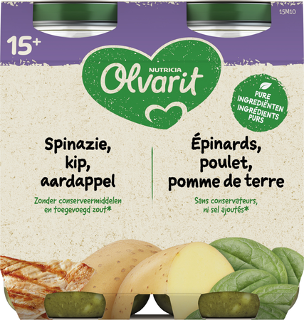 Olvarit Epinard Poulet Pomme De Terre 2x250g 15m02 2