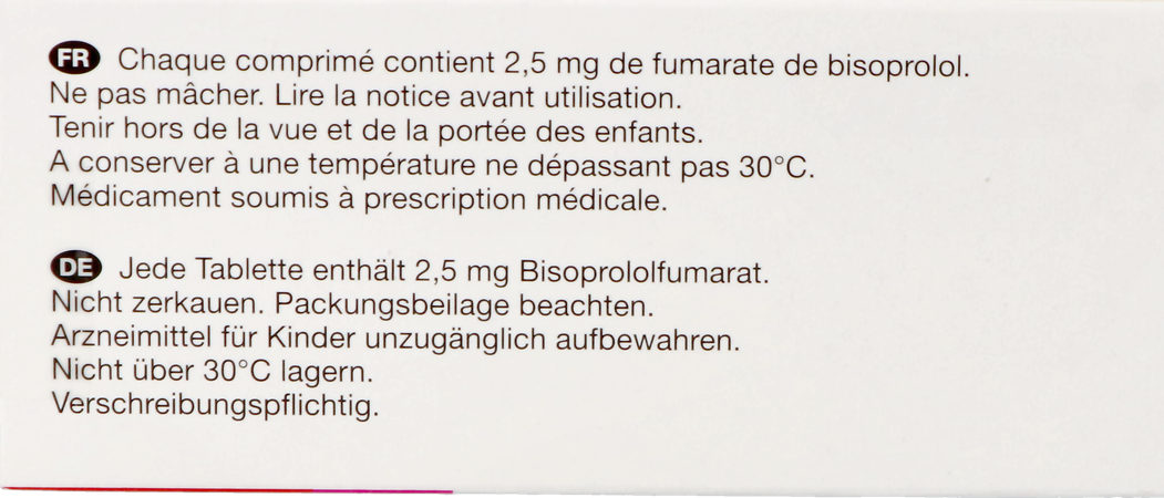 Bisoprolol Viatris 2,5mg Filmomh Tabl 30 6