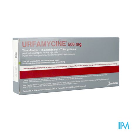 Urfamycine Fl Inj 3 X 500mg+solv 6