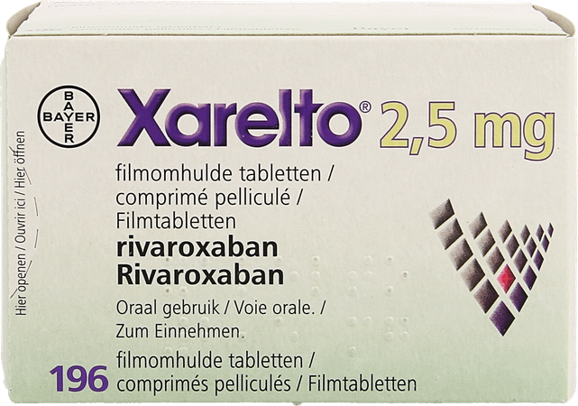 Xarelto 2,5mg Filmomh Tabl 196 X 2,5mg 1