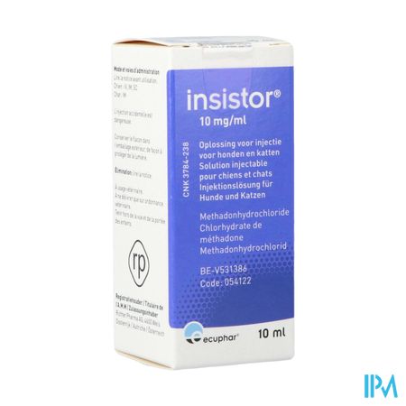 Insistor 10mg/ml Opl Inj Voor Hond En Kat 10ml