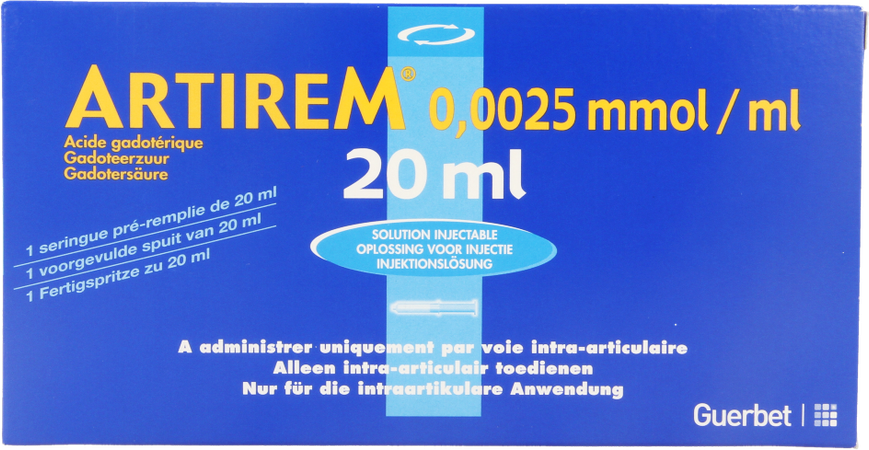 Artirem 1 Voorgev.spuit Ser Prerempl 0,0025mmol/ml 1