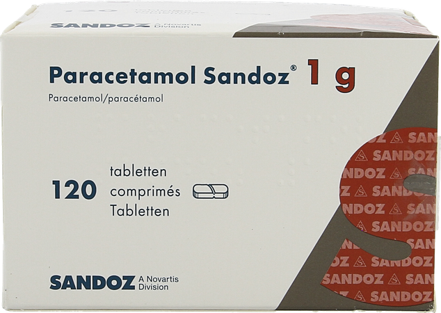 Paracetamol 1g Sandoz Tabl 120 2