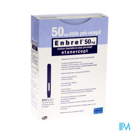 Enbrel 50mg Opl Inj Voorgevulde Pen Myclic 4x1ml