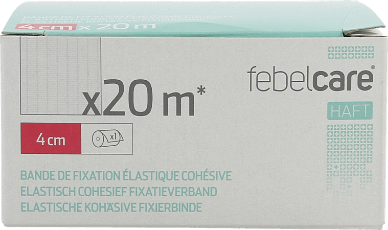 Febelcare Haft Elas. Cohesief Fixatieverb. 4cmx20m 1