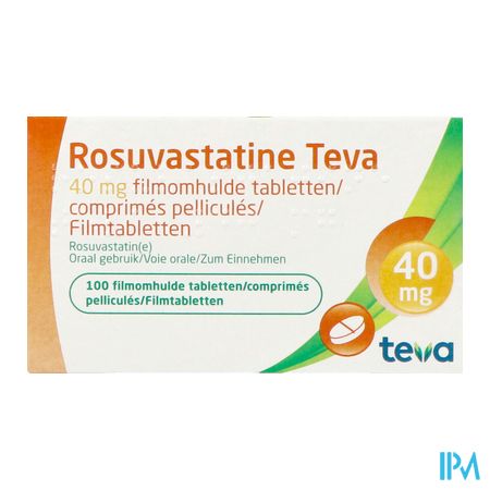 Rosuvastatine Teva 40mg Filmomh Tabl 100 1