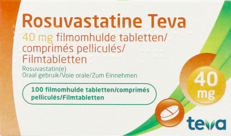Rosuvastatine Teva 40mg Comp Pell 100 1