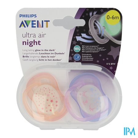 Philips Avent Fopspeen +0m Air Night Mix 3