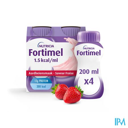 Fortimel 1.5kcal Aardbei 4x200ml