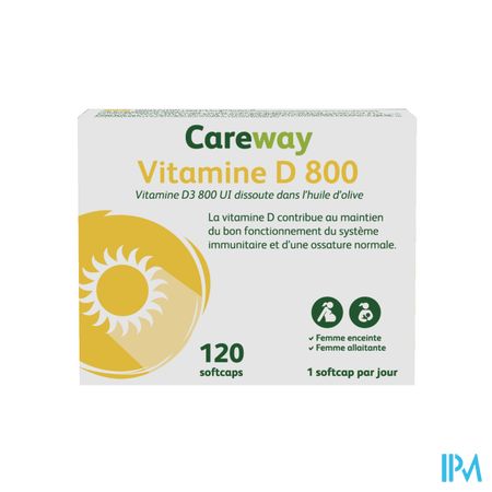 Careway Vitamine D 800iu Softcaps 120