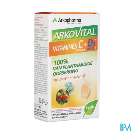 Arkovital Acerola 1000 Vit C + D3 Bruisend Comp 20