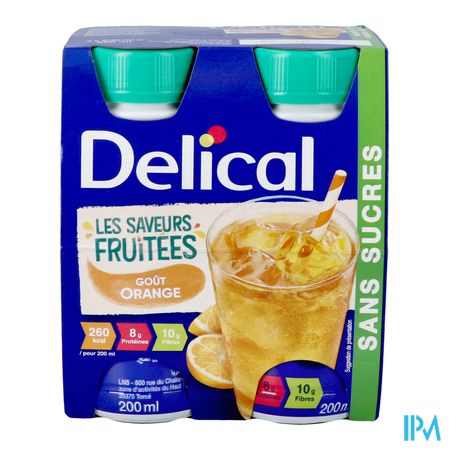 Delical Fruitdrink Sinaasappel 4x200ml 2