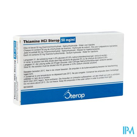 Thiamine HCl Sterop 50 mg/ml inj. opl. i.m./i.v. amp. 10 x 2 ml