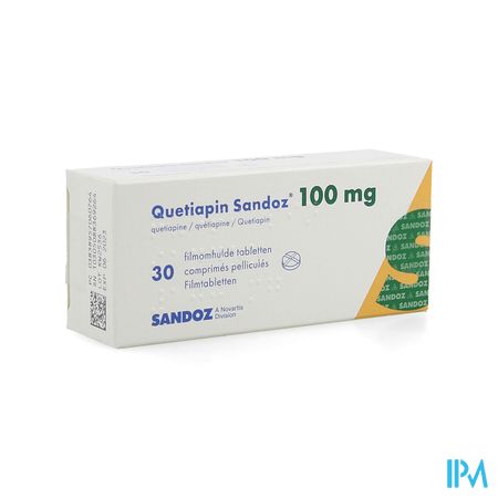 Quetiapin Sandoz Comp Enrobe 30 X 100mg