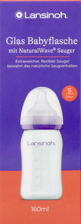 Lansinoh Zuigfles Glas + Speen 160ml 4 7
