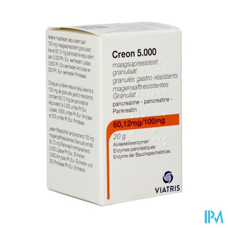 Creon 5000 Granules Gastroresist Fl 20g