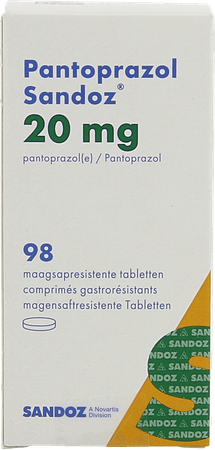 Pantoprazol 20mg Sandoz Gastro Resist.comp 98 Hdpe 2