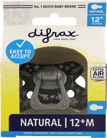 Difrax Fopspeen Natural12m+ Boy 14