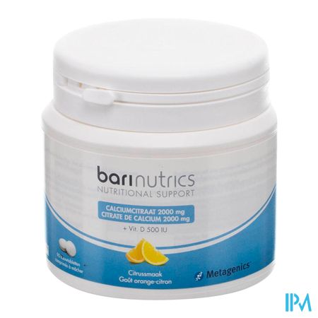 Barinutrics Calciumcitraat Citrus Kauwtabl 90 2