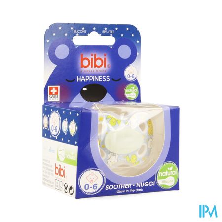 Bibi Sucette Hp Natural 4 Friends Glow Dark 0-6m