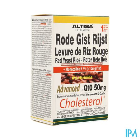 Altisa Rode Gist Rijst Adv.complx+q10 Natur Tabl45 1