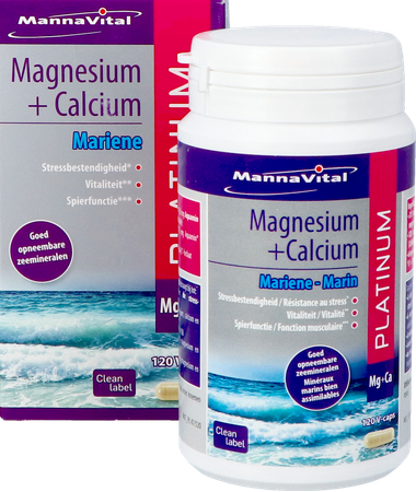 Mannavital Magnesium + Calcium Mariene V-caps 120 12