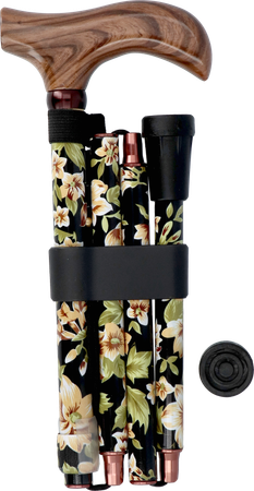 Pluviose Canne Pliable Fantas. Poignee Bois Teatim