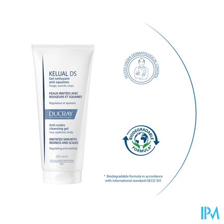 Ducray Kelual Ds Reinigingsgel A/schilfers200ml Nf 15