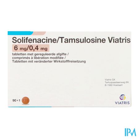 Solifenacine/tamsulosine Viatris 6/0,4 Tabl 90 Ud 1