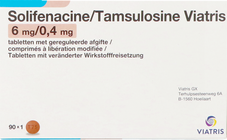 Solifenacine/tamsulosine Viatris 6/0,4 Comp 90 Ud 1