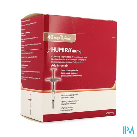 Humira 40mg/0,4ml Opl Inj Voorgev.sp 6x40mg/0,4ml