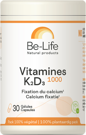 Vitamines K2 D3 1000 Be Life Caps 30 3