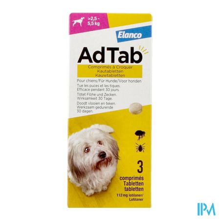 Adtab 112mg Hond >2,5kg-5,5kg Kauwtabl 3 1