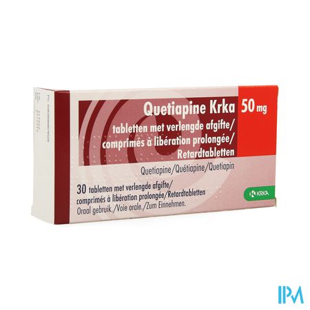 Quetiapine Krka 50mg Verlengde Afgifte Tabl 30